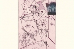 Jiri Brazda, Exlibris  Leon Sylwester Stgniwiez ''Dancer'', C2, C4, C7, 13.7x7.5 cm, 2020