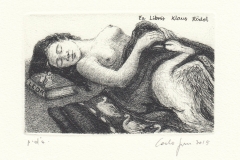 Carla Fusi, "Sogmo di Leda" (Leda's dream), 2015, 7.9/ 12.6 cm, C3