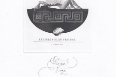 Lembit Lohmus, Exlibris Klaus Rodel, 5.4/4.7 cm, C3, 2019