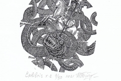 Pavel Pichugin, Exlibris Liukshin iU.K., X2, 10.4x10 cm, 2021