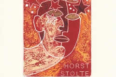 Kurt Ries, "Horst Stolte - The dreamer", 2014, 13.5/ 9.7 cm, mix technique