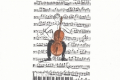 Ognyana Vakalieva, Exlibris Darin Lambrev ''Musical moments II'', 9.5x15 cm, 2021