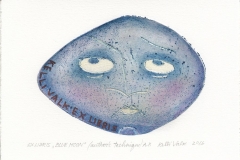 Kelli Harald Valk, "Blue moon", 2016, 9.6/ 3.5 cm, author's technique