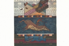 Mikhaylo Drimaylo, Exlibris Fabrice Michel ''Minoan cilivization'', C3, C5-3, 15x12 cm, 2021